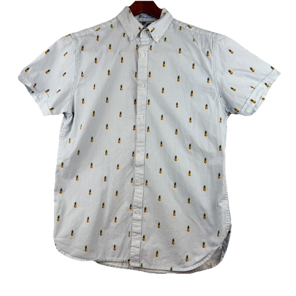 Denim & Flower Ricky Singh Men's Small Shirt Cotton Pineapple Button Down